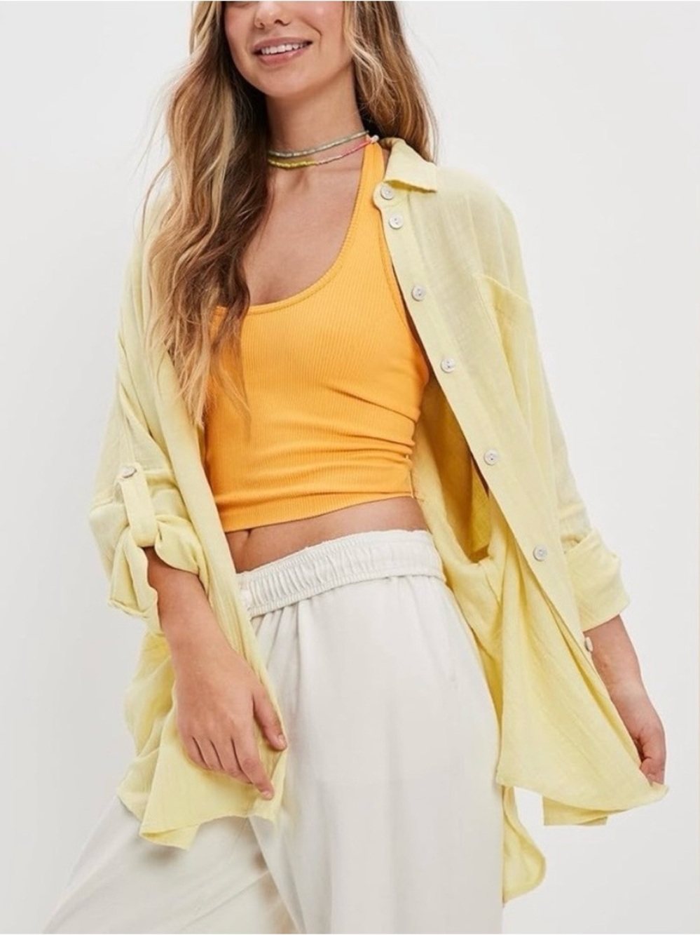 American Eagle Go Big Beach Shirt Size S